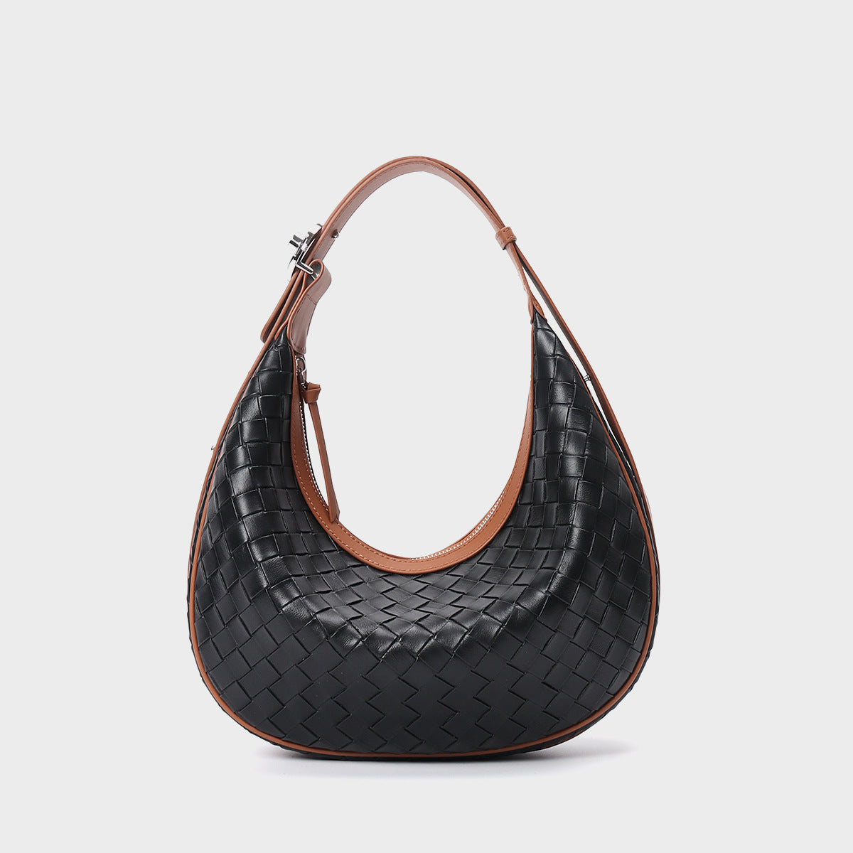 Bolso de piel auténtica de diseño Niche para mujer tejido