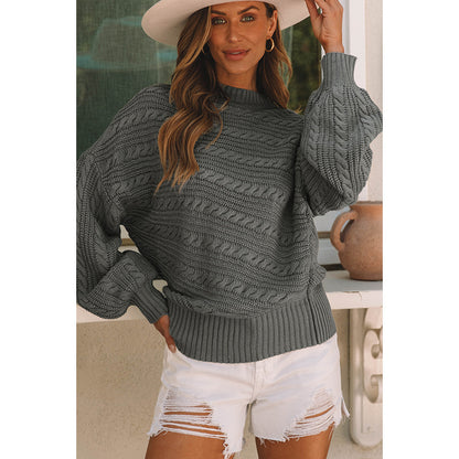 Women's Twist Knitted Pullover European And American Leisure All-matching