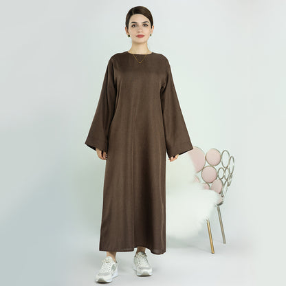 Vestido casual de color liso estilo Dubai para mujer