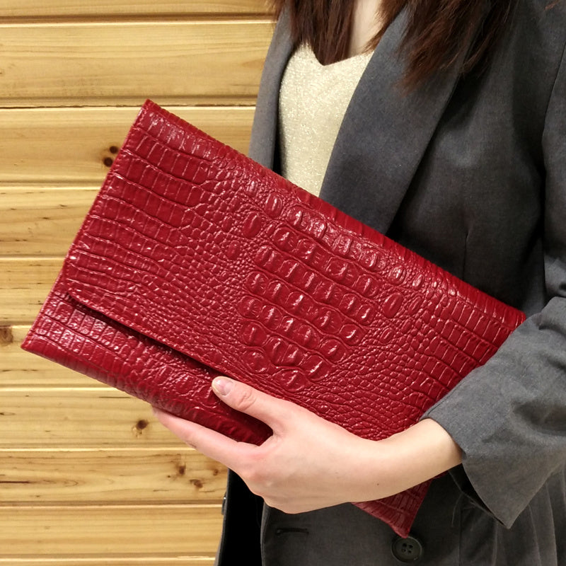 Fashion Brand Leather Ladies Large-capacity Pattern Clutch