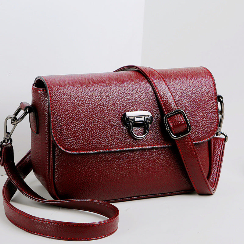 Fashion Leather Messenger Shoulder Small Square Bag