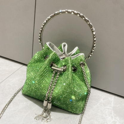 Bolso de mano con brillantes diamantes europeos y americanos para mujer