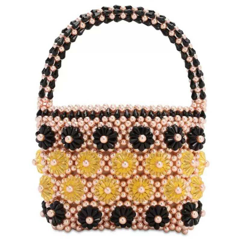 Chrysanthemum Beaded Flower Pearl Handbag