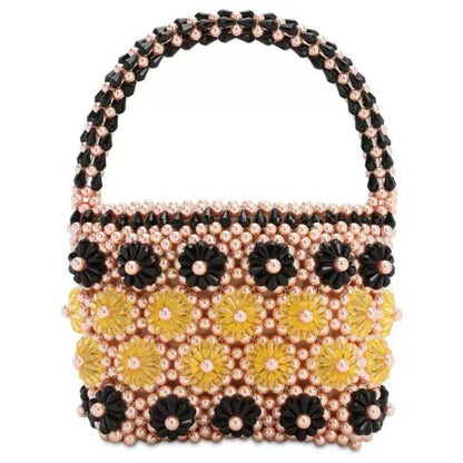 Chrysanthemum Beaded Flower Pearl Handbag