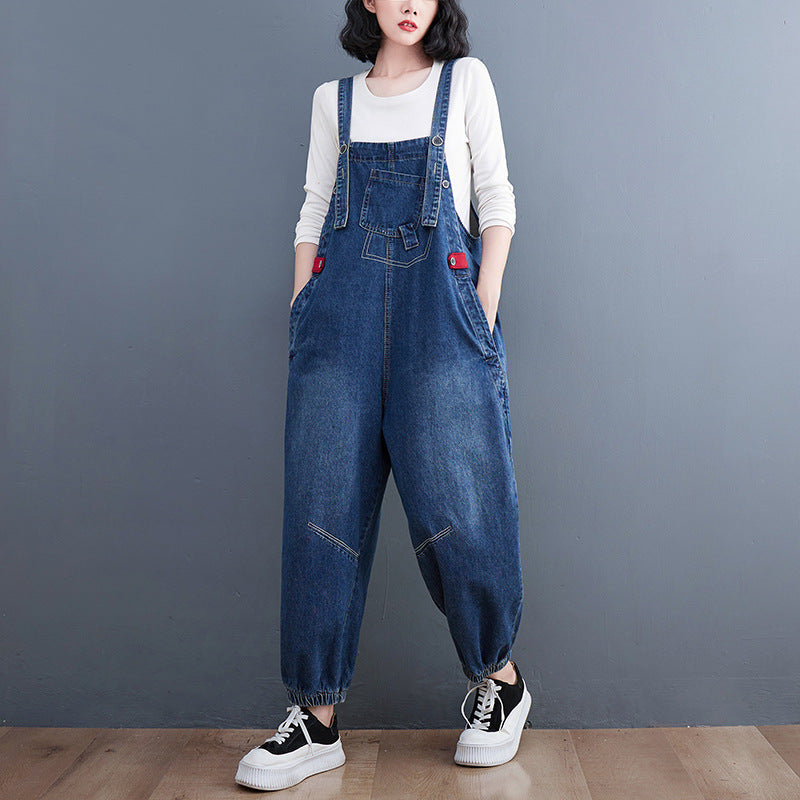 Women's Autumn Plus Size Denim Overalls