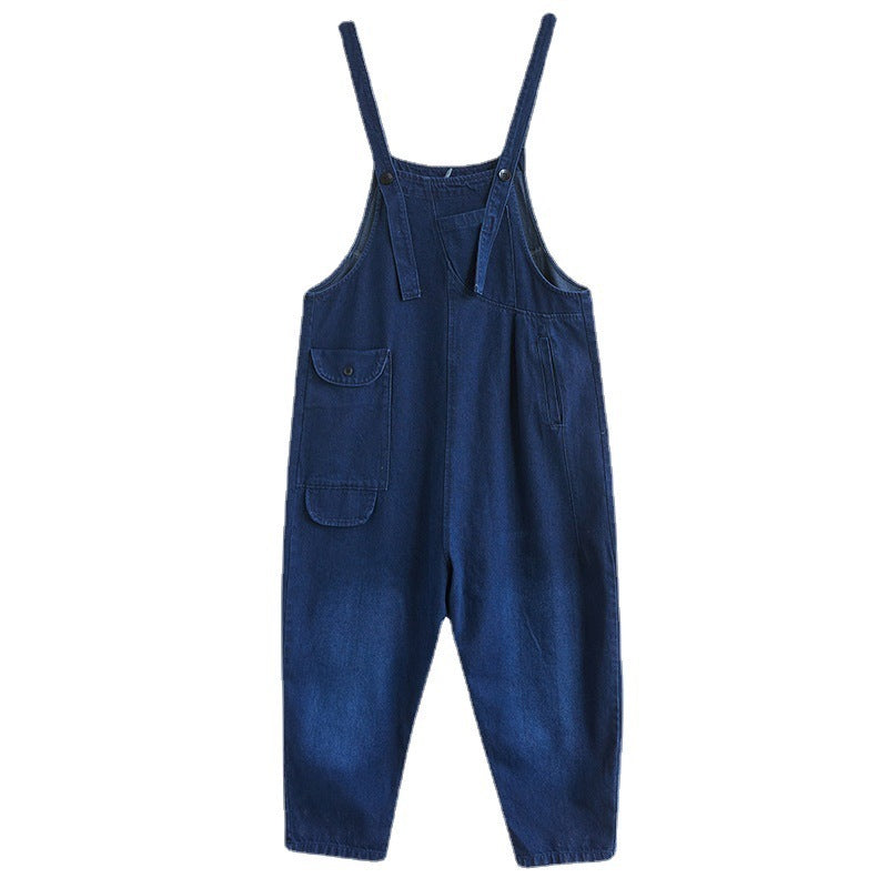 Damen-Overall „Real Shot“ aus Denim in Übergröße