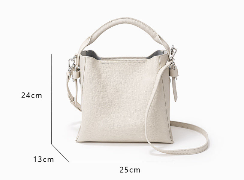 Women's Fashion Top Layer Cowhide Bucket Bag