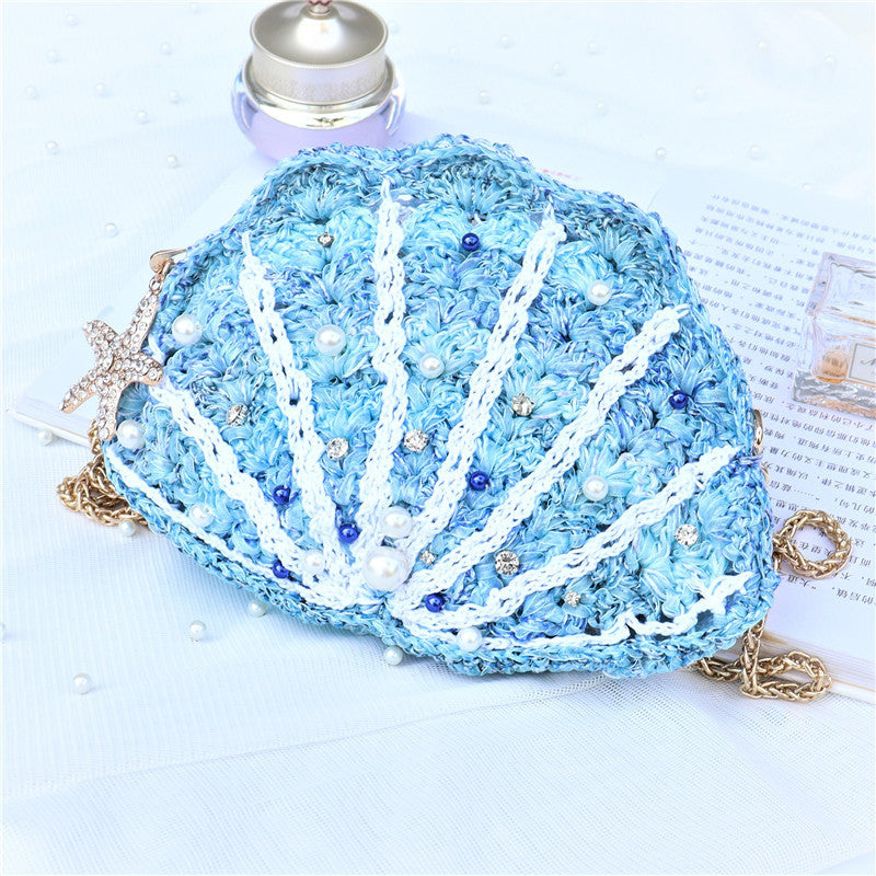 Finished Scallop Fantasy Shell Starfish Hand Woven