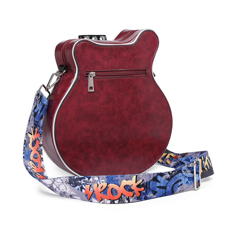 Bolso bandolera de moda personalizado con forma de guitarra para mujer