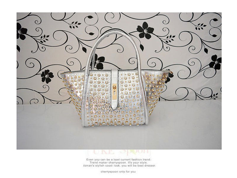 Diamantbesetzte Knödeltasche Schultertasche Messenger Lady Bag