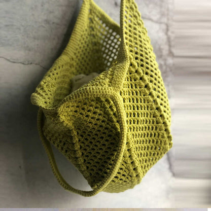 Bolso de mano para mujer, estilo vintage, tejido a crochet, para llevar al hombro