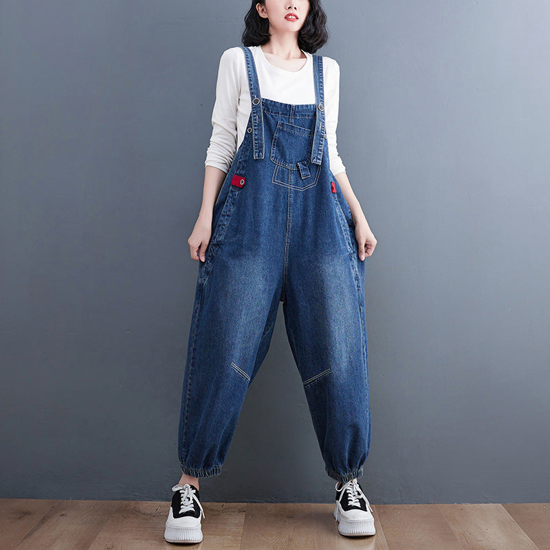 Women's Autumn Plus Size Denim Overalls